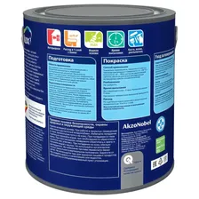 Краска водно-дисперсионная стирол-акрил матовая Графитово-Серый 2,5л DULUX