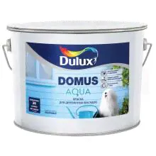 Краска для деревянных фасадов Dulux Domus Aqua белая BW 10л