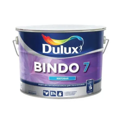 Краска латексная БИНДО 7 (4,5л) водоэмульсионная Dulux Bindo 7-0