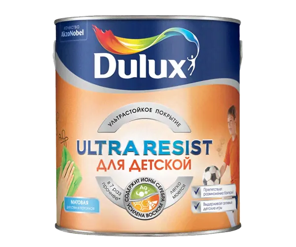 Dulux Ultra Resist / Дулюкс Для Детской краска для стен детских комнат 2,5л-0