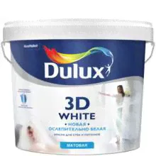 Dulux Новая ослепительно белая 3D матовая BW (5л)