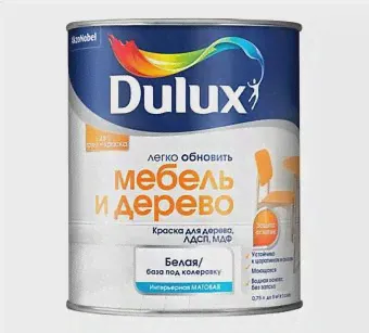 Краска DULUX для мебели и дерева матовая BW 2 л-0
