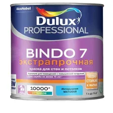 КРАСКА DULUX PROF BINDO 7 BW ЭКСТРАПРОЧНАЯ 1Л