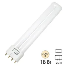 Лампа компактная люминесцентная Dulux L 18W/830 3000K 2G11 тепло-белая Osram
