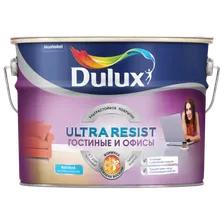 Dulux Краска ультрастойкая Ultra Resist Гостиные и Офисы моющаяся матовая, база BC 9 л