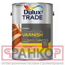 DULUX DIAMOND GLAZE однокомпонентный лак на водной основе, суперпрочность, глянцевый (2,5л)