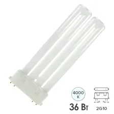 Лампа компактная люминесцентная Dulux F 36W/840 4000K 2G10 холодно-белая Osram