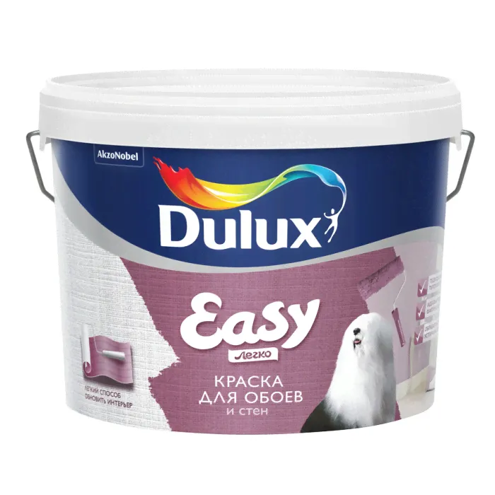Краска для стен и потолков Dulux Easy, 5л-0