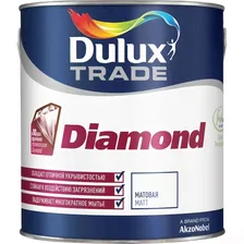 Краска для стен и потолков матовая Dulux Diamond Алмазная прочность