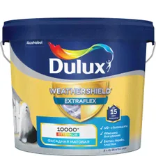 Краска Dulux Weathershield Extraflex для фасадов и цоколей BW 5 л