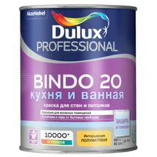 Краска водно-дисперсионная для стен, потолков полуматовая BC Bindo 20 Professional 0,9л DULUX
