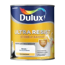 Краска для стен и потолков Dulux Ultra Resist / Дюлакс Ультра Резист Кухня и Ванная полуматовая