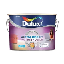 Краска водно-дисперсионная Dulux Ultra Resist гостиные и офисы моющаяся основа ВС 9 л