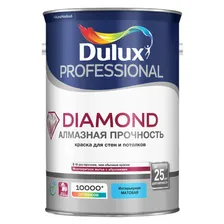 DULUX Diamond Алмазная прочность база BW белая краска износостойкая матовая (5л) / DULUX Professional Diamond Алмазная прочность base BW краска в/д для стен и потолков матовая (5л)
