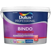 Краска водно-дисперсионная DULUX Bindo негорючая глубокоматовая база BW 9 л