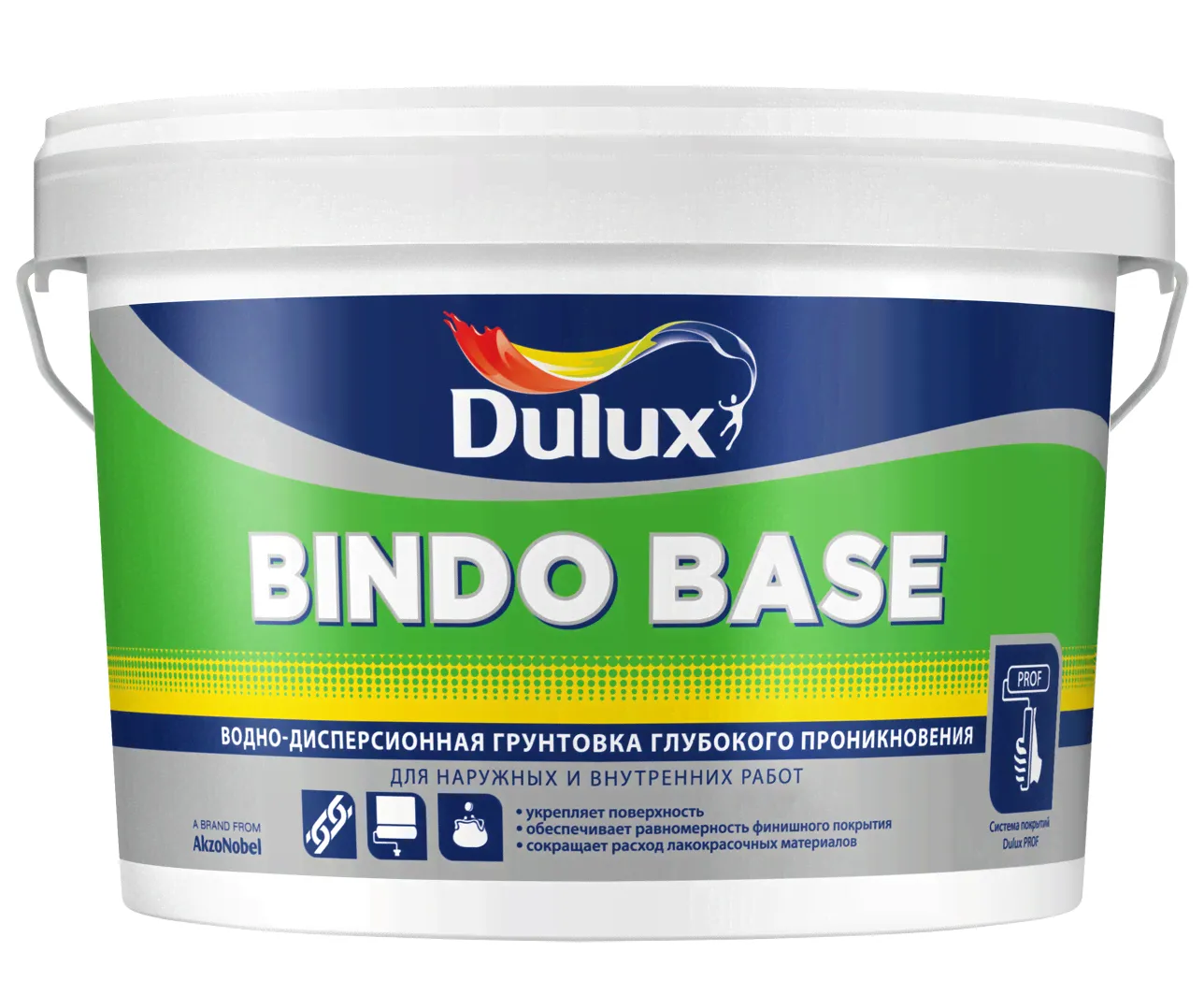 Dulux Bindo Base 2.5 л, Грунтовка глубокого проникновения для внутренних и наружных работ-0