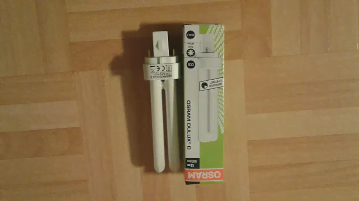 Présentation, branchement et test d'une ampoule Osram Dulux D 13W G24d-1