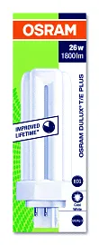 Osram Лампа люминесцентная компактная Dulux T/E 26W/840 PLUS холод. белый GX24q-3-2