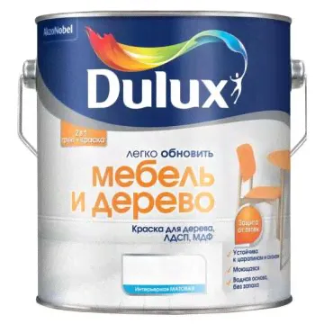 Грунт-краска Dulux для дерева и мебели матовая база BC 0,75 л-0