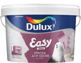 Краска для стен и обоев Dulux Easy белая BW 10л