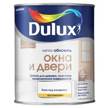 Краска водно-дисперсионная Dulux Окна и Двери база BC бесцветная полуматвая 0,75 л