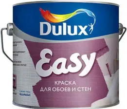 DULUX Easy краска база BC прозрачная для обоев и стен (2,5л) / DULUX Easy base BC под колеровку краска в/д для обоев и стен матовая (2,5л)