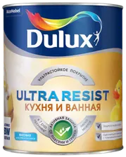 Краска для кухни и ванной Dulux Ultra Resist полуматовая белая 1 л