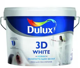 Краска DULUX 3D WHITE для потолка и стен на основе мрамора ослепительно белая матовая BW 10л