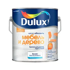 Dulux Мебель и Дерево, 2л, BC. Краска в/д для дерева, ЛДСП, МДФ, матовая