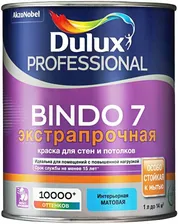 DULUX Bindo 7 Экстрапрочная база BW белая краска для стен и потолков (1л)
