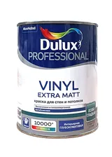 Краска Dulux Professional Vinyl для стен и потолков, белая, 1 л