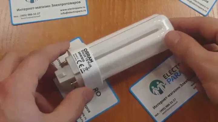 OSRAM DULUX T/E 26W/830 GX24q-3, обзор энергосберегающей лампы