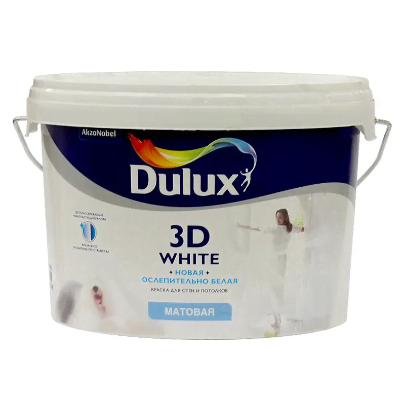 Краска 3D White матовая BW 10.0л/DULUX