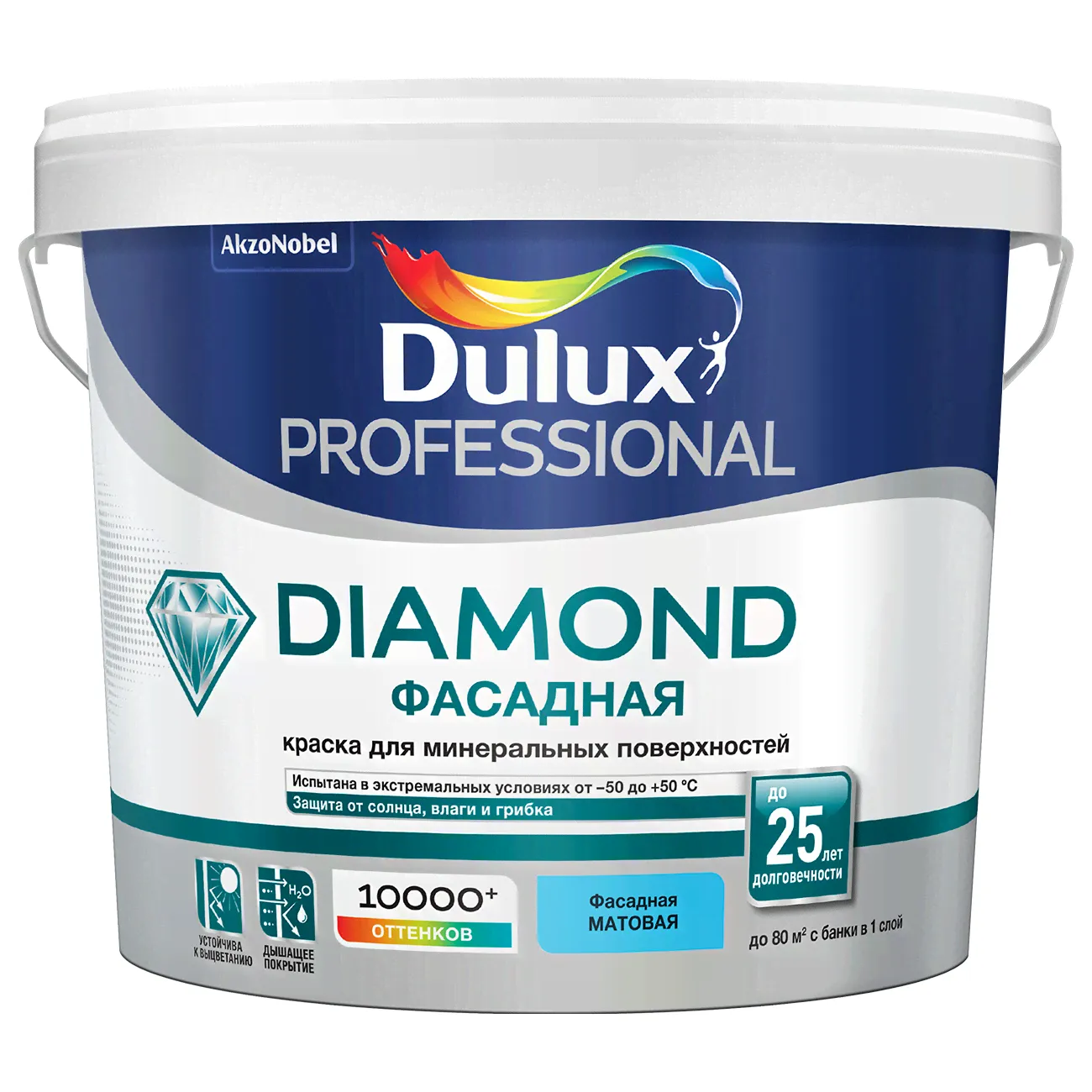 Краска фасадная Dulux Trade, белая, 5 л-0