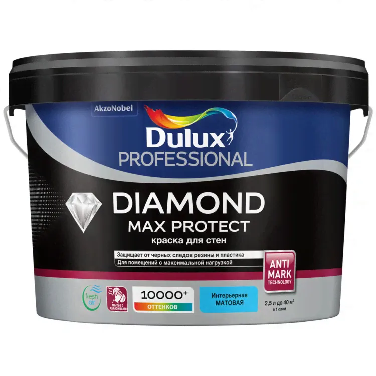 Dulux Proffesional Diamond Max Protect — Матовая краска для стен и потолков (10 литров)-0