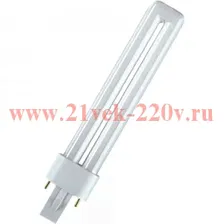 Лампа компактная люминесцентная DULUX S 11W/41 827 G23 (мягкий тёплый белый)