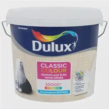 Краска акриловая Dulux Classic Colour для обоев матовая белый 5 л 6.56 кг