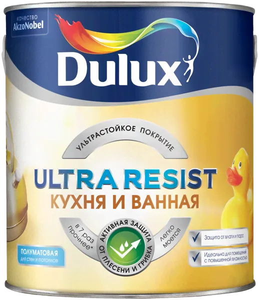 Краска интерьерная DULUX Ultra Resist полуматовая 2.5 л-0