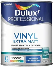 DULUX Vinyl Extra Matt база BW белая краска для стен и потолка глубокоматовая (1л)