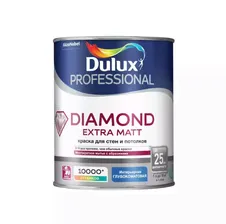 Краска водно-дисперсионная DULUX Diamond Extra Matt матовая,1 л, BW